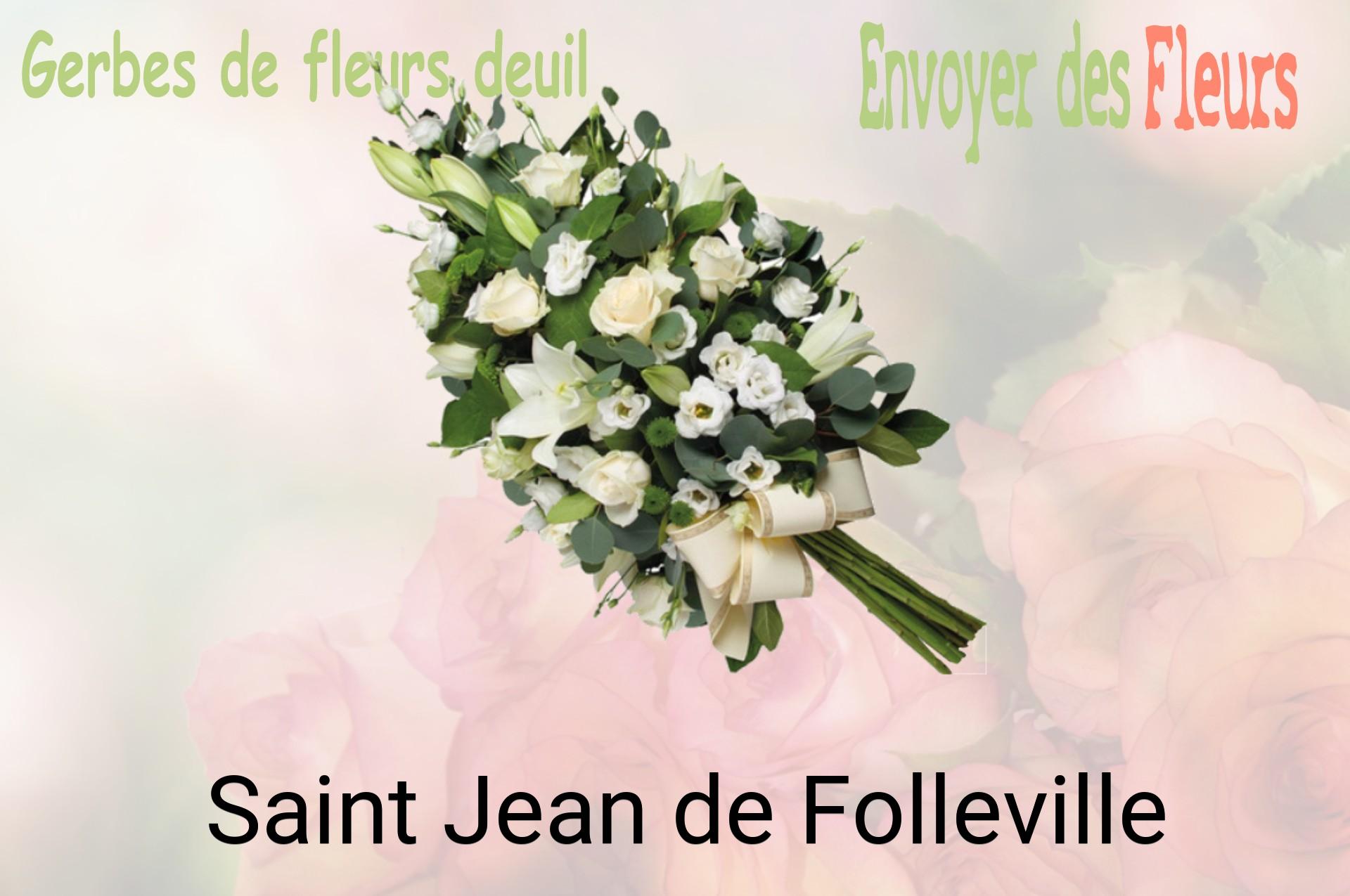 Gerbe de fleurs de deuil livrée à Saint-Jean-de-Folleville